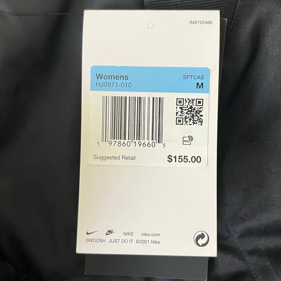 Nike Destroyer Oversized Woven Bomber Jacket Women's M BLack HJ0971-010 $155 NWT - Picture 11 of 13